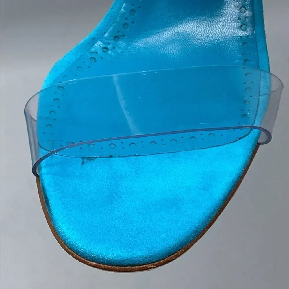 Manolo Blahnik Scolto 90MM PVC Mules size 38